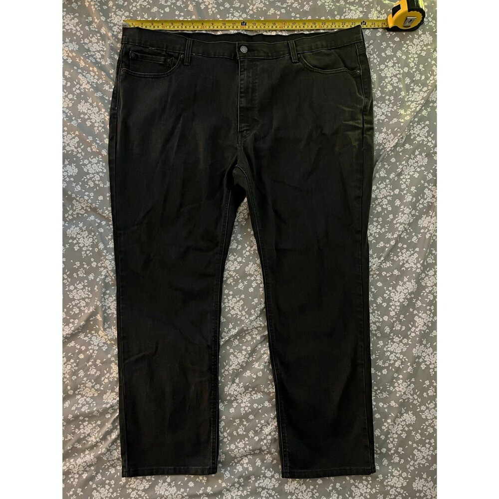 Levi Strauss 541 Mens Black Denim Jeans Size 48x32 Stretch Athletic Fit Taper